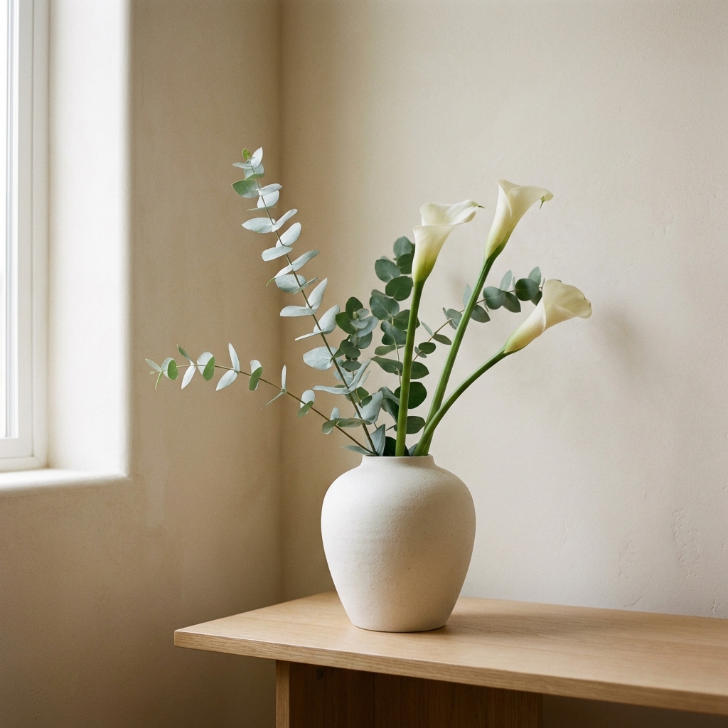 Modern Lily Vase Arrangement